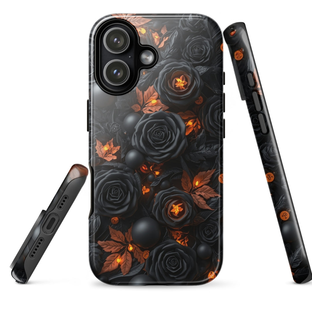 Dark Floral Glow Tough Case for iPhone 17