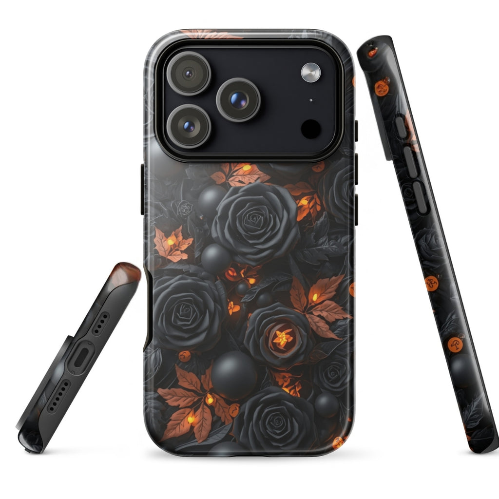 Dark Floral Glow Tough Case for iPhone 17 Pro