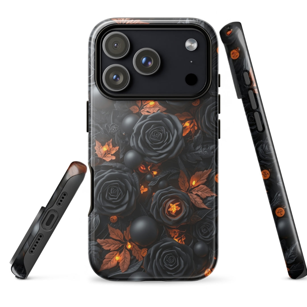 Dark Floral Glow Tough Case for iPhone 17 Pro