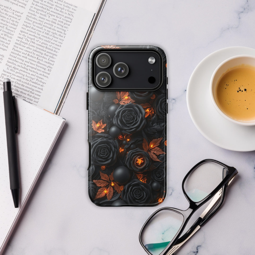 Dark Floral Glow Tough Case for iPhone 17 Pro Max