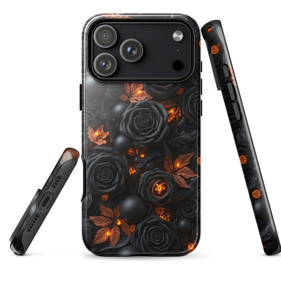 Dark Floral Glow Tough Case for iPhone 17 Pro Max