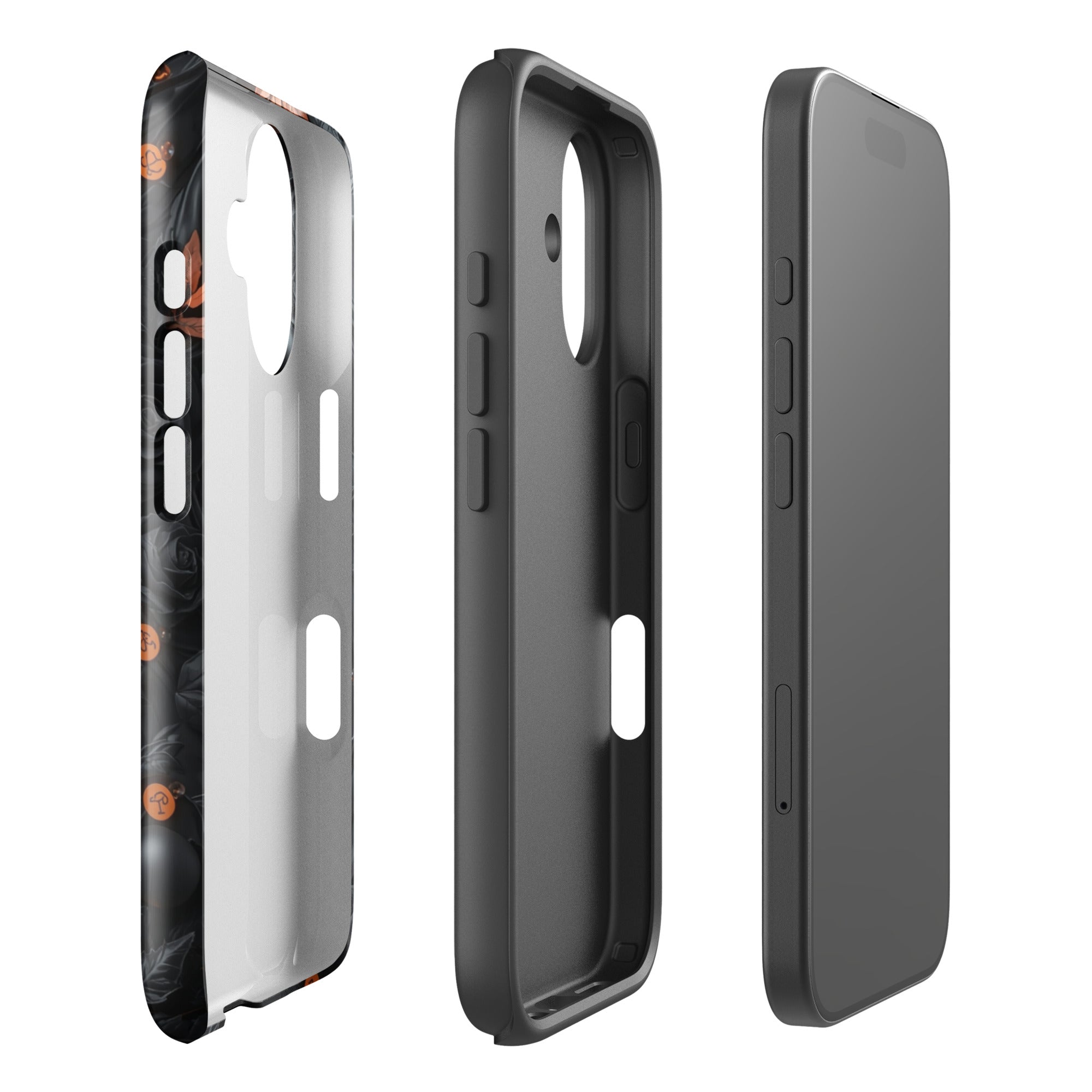 Dark Floral Glow Tough Case for iPhone 17