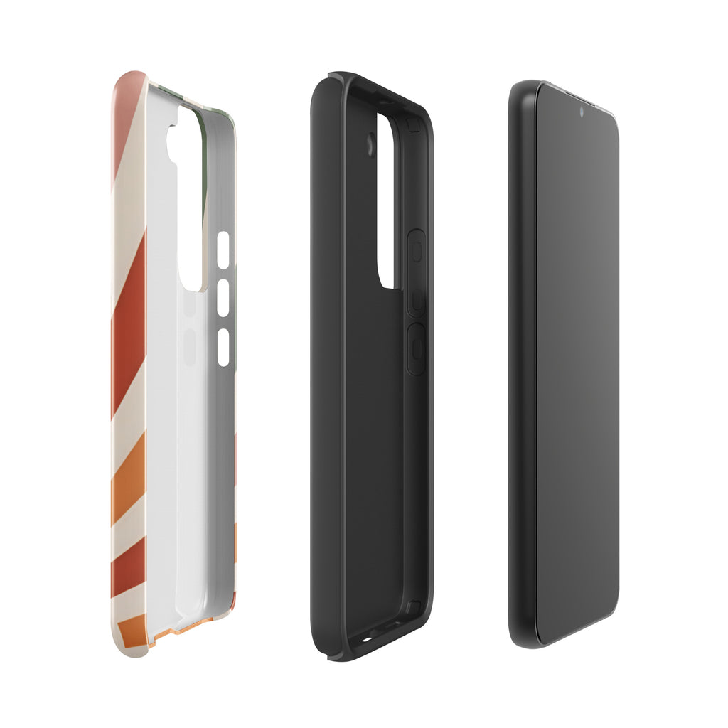Retro Sunrise Tough Case for Samsung Galaxy S22 – Dual Layer Protective Phone Case (Glossy or Matte)