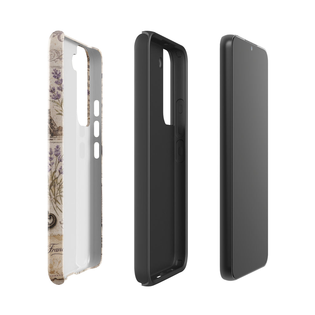 Vintage Paris Lavender Tough Case for Samsung Galaxy S22 – Dual Layer Protective Phone Case (Glossy or Matte)