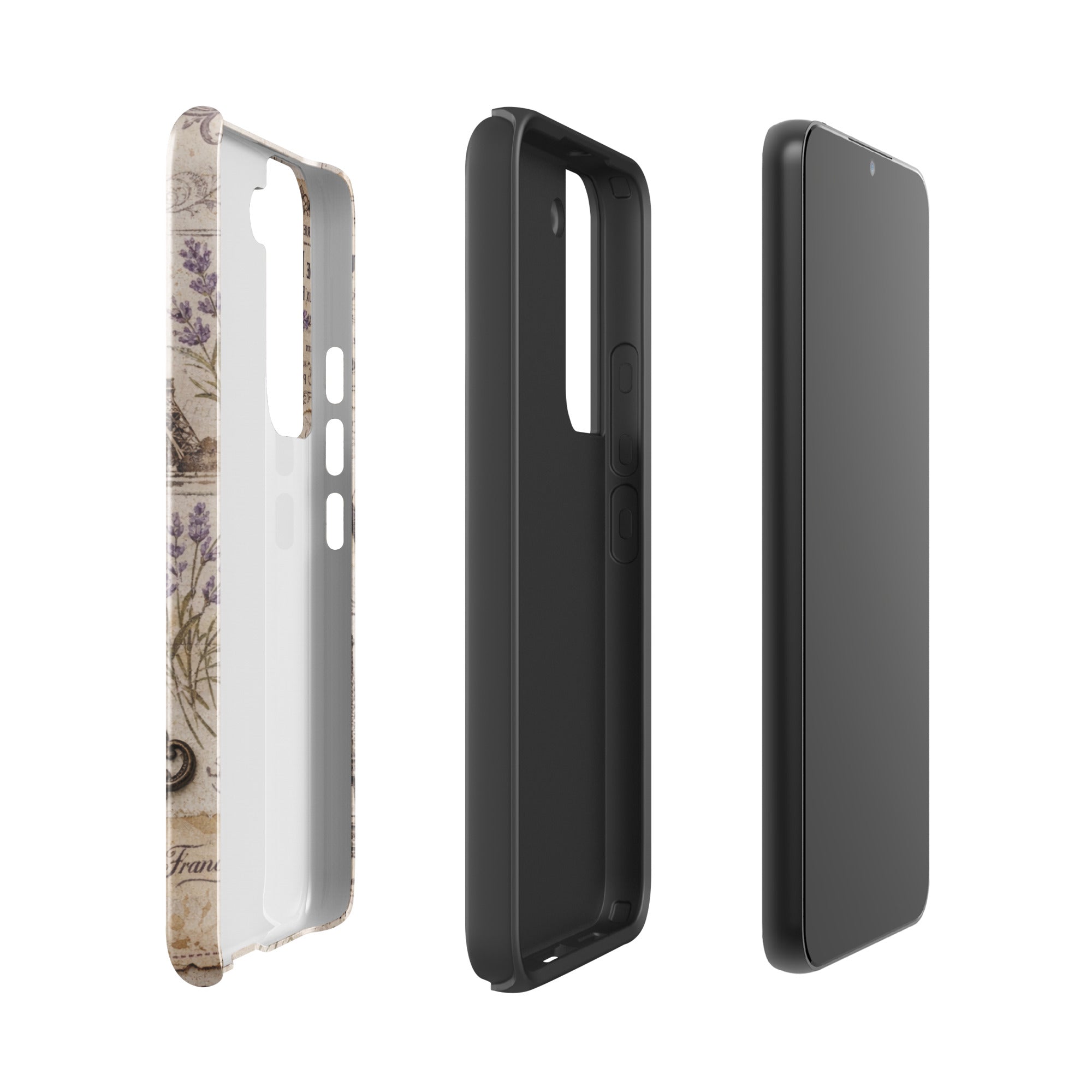 Vintage Paris Lavender Tough Case for Samsung Galaxy S22 – Dual Layer Protective Phone Case (Glossy or Matte)