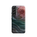 Elegant Rose Marble Tough Case for Samsung Galaxy S22 – Dual Layer Protective Phone Case (Glossy or Matte)