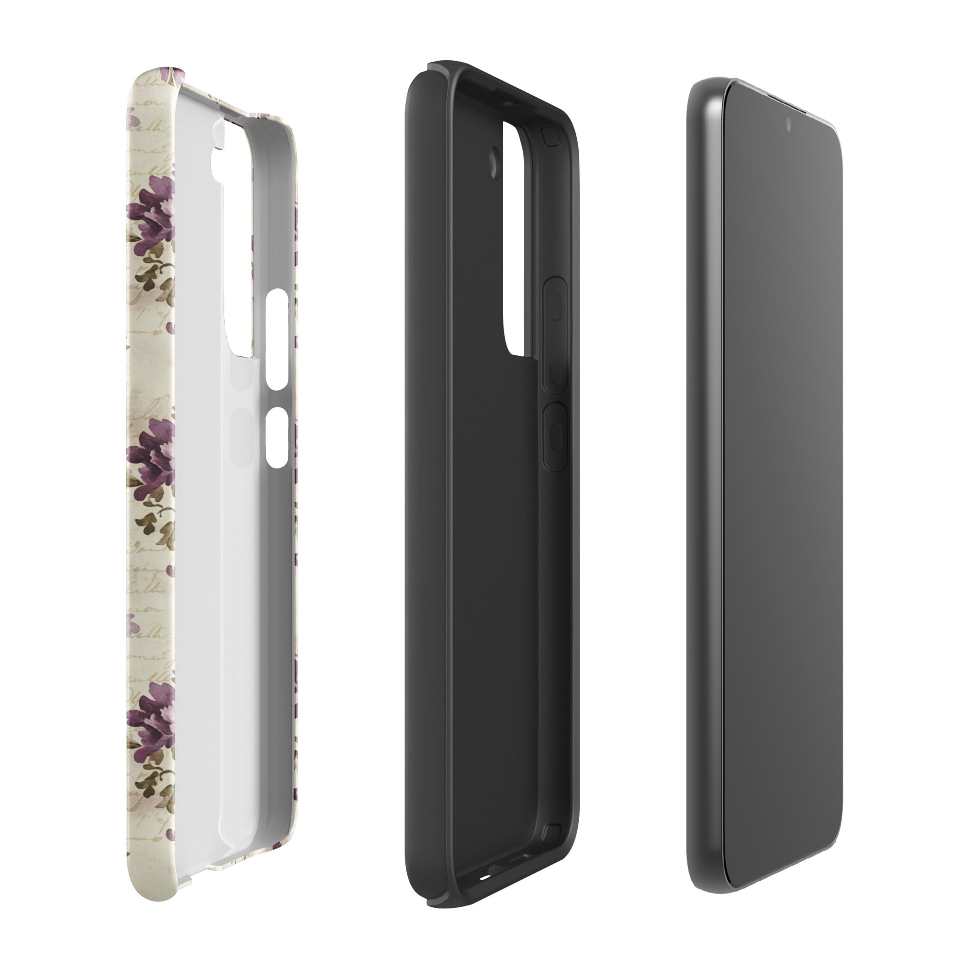 Vintage Floral Damask Tough Case for Samsung Galaxy S22 Plus – Dual Layer Protective Phone Case (Glossy or Matte)