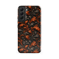 Burnt Orange Filigree Tough Case for Samsung Galaxy S22 Plus – Dual Layer Protective Phone Case (Glossy or Matte)