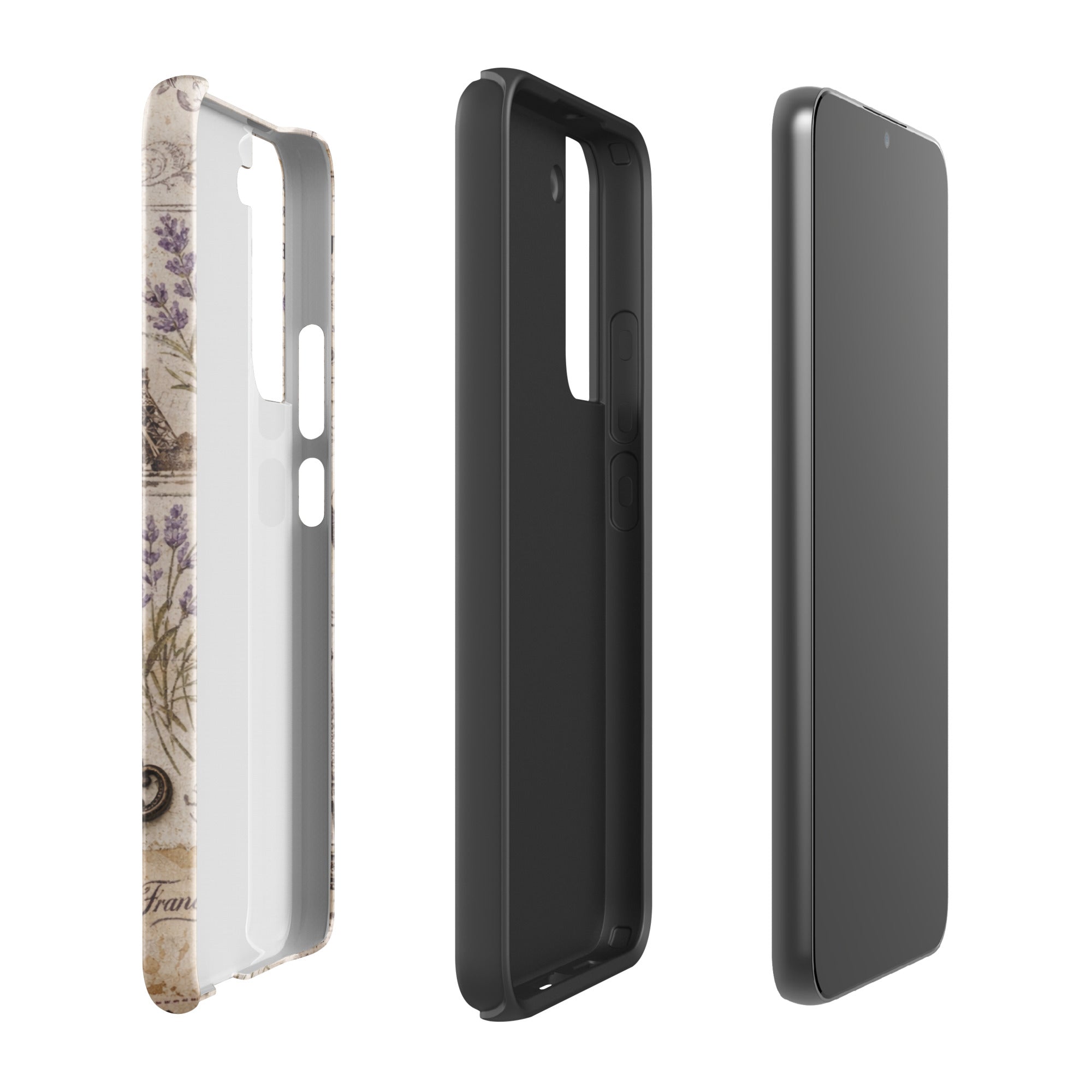 Vintage Paris Lavender Tough Case for Samsung Galaxy S22 Plus – Dual Layer Protective Phone Case (Glossy or Matte)
