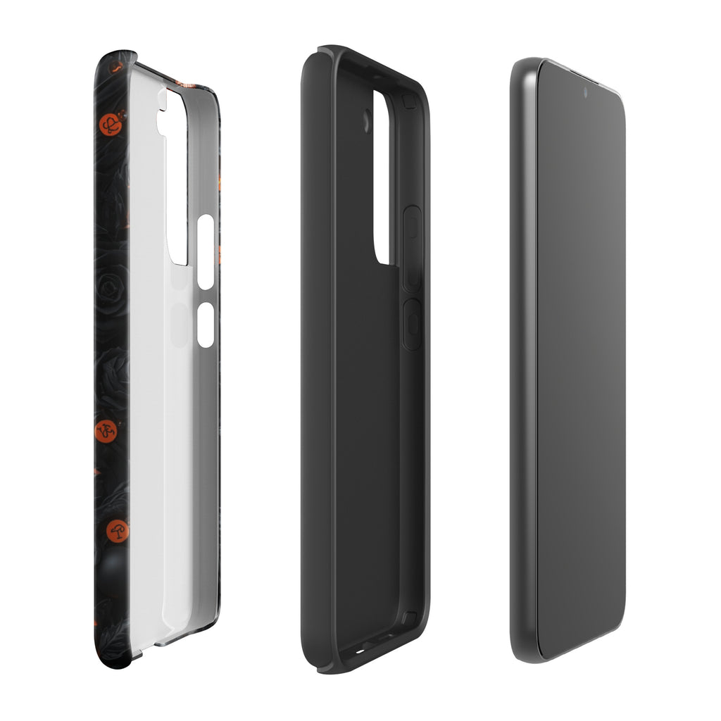 Dark Floral Glow Tough Case for Samsung Galaxy S22 Plus