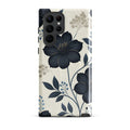 Elegant Blue Floral Tough Case for Samsung Galaxy S22 Ultra