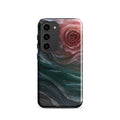 Elegant Rose Marble Tough Case for Samsung Galaxy S23 – Dual Layer Protective Phone Case (Glossy or Matte)