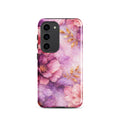 Pink Watercolor Floral Tough Case for Samsung Galaxy S23