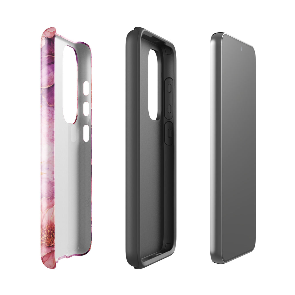 Pink Watercolor Floral Tough Case for Samsung Galaxy S23