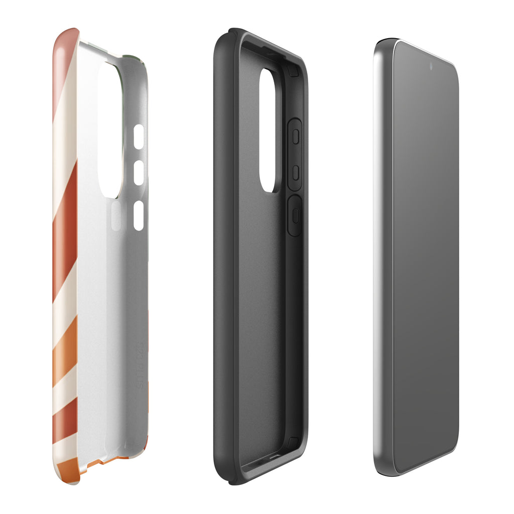 Retro Sunrise Tough Case for Samsung Galaxy S23 Plus – Dual Layer Protective Phone Case (Glossy or Matte)