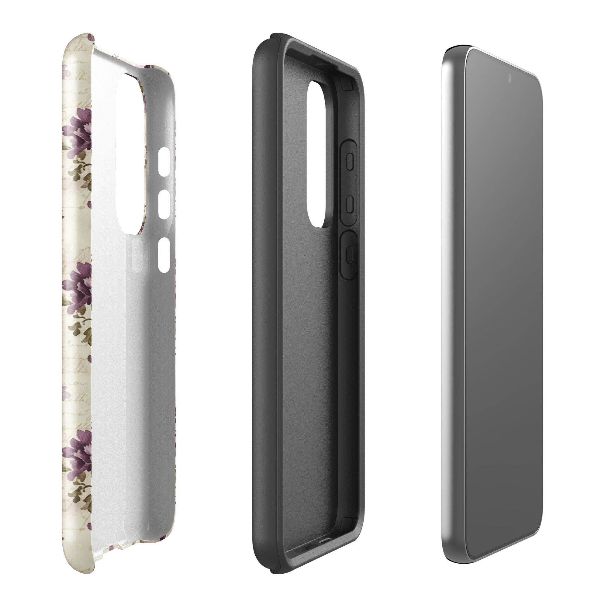 Vintage Floral Damask Tough Case for Samsung Galaxy S23 Plus – Dual Layer Protective Phone Case (Glossy or Matte)