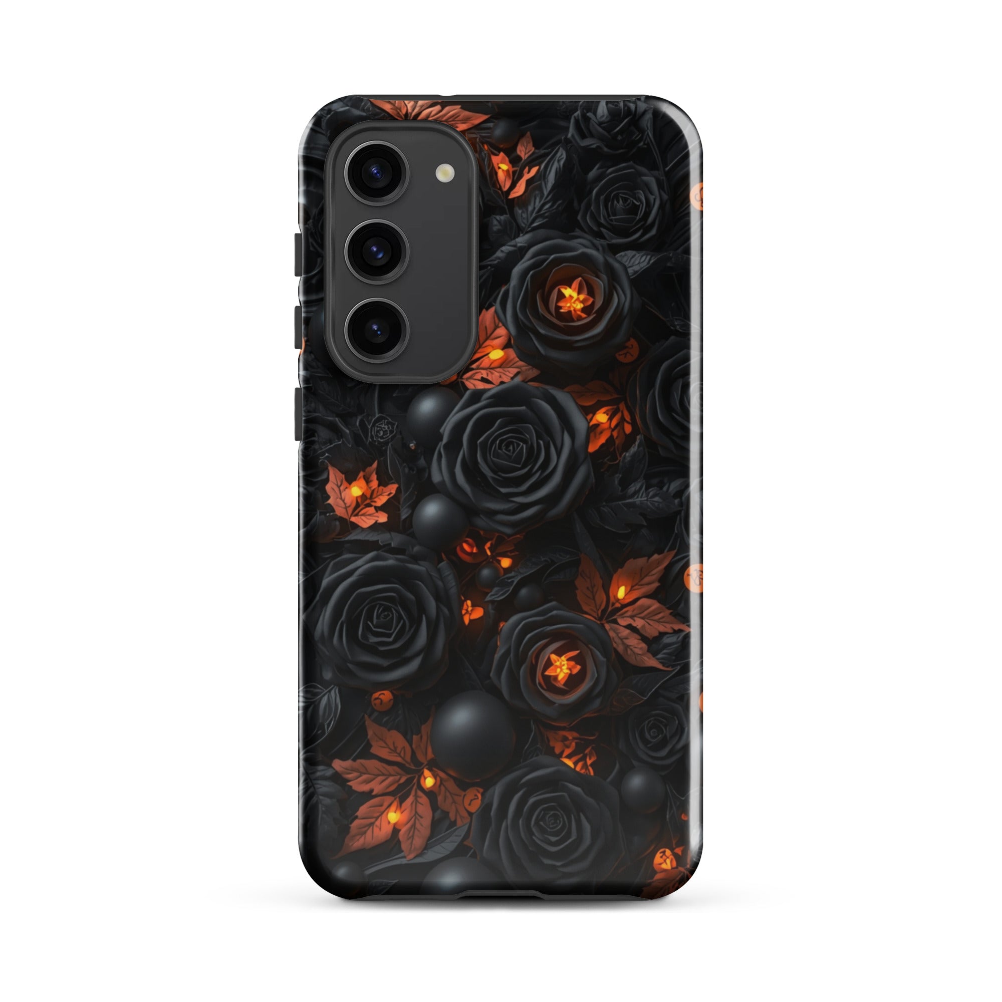 Dark Floral Glow Tough Case for Samsung Galaxy S23 Plus