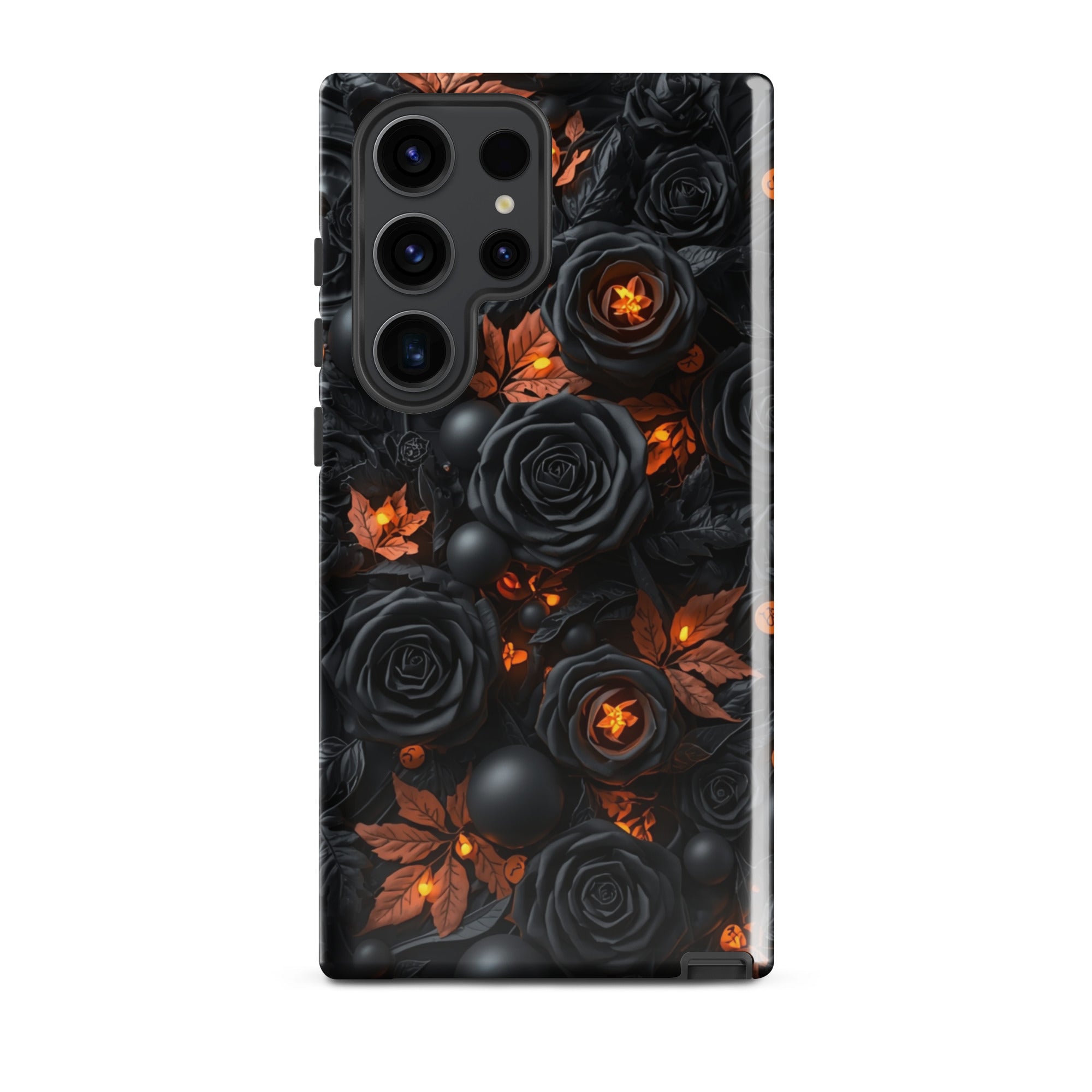 Dark Floral Glow Tough Case for Samsung Galaxy S23 Ultra