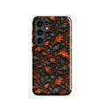 Burnt Orange Filigree Tough Case for Samsung Galaxy S24 – Dual Layer Protective Phone Case (Glossy or Matte)