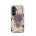 Vintage Paris Lavender Tough Case for Samsung Galaxy S24 – Dual Layer Protective Phone Case (Glossy or Matte)