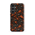 Burnt Orange Filigree Tough Case for Samsung Galaxy S24 Plus – Dual Layer Protective Phone Case (Glossy or Matte)