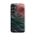 Elegant Rose Marble Tough Case for Samsung Galaxy S24 Plus – Dual Layer Protective Phone Case (Glossy or Matte)