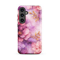 Pink Watercolor Floral Tough Case for Samsung Galaxy S24 Plus