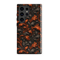 Burnt Orange Filigree Tough Case for Samsung Galaxy S24 Ultra – Dual Layer Protective Phone Case (Glossy or Matte)