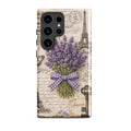 Vintage Paris Lavender Tough Case for Samsung Galaxy S24 Ultra – Dual Layer Protective Phone Case (Glossy or Matte)