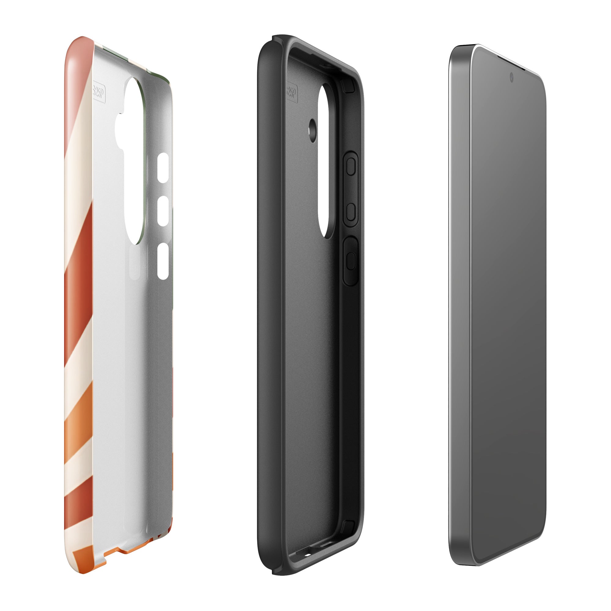 Retro Sunrise Tough Case for Samsung Galaxy S25 Plus – Dual Layer Protective Phone Case (Glossy or Matte)