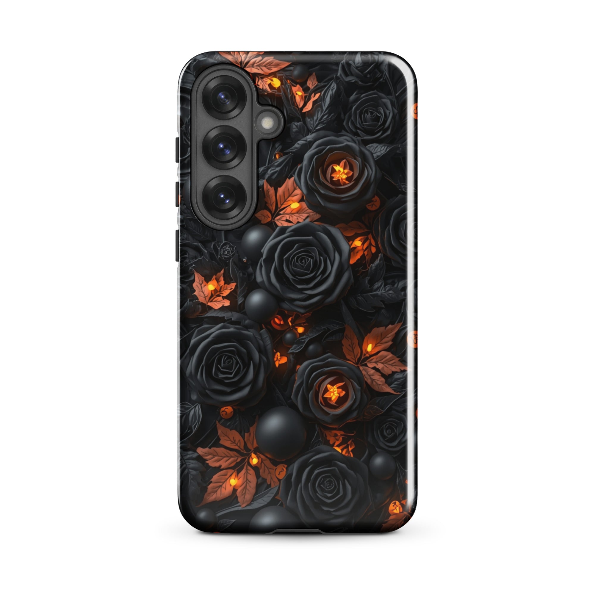 Dark Floral Glow Tough Case for Samsung Galaxy S25 Plus
