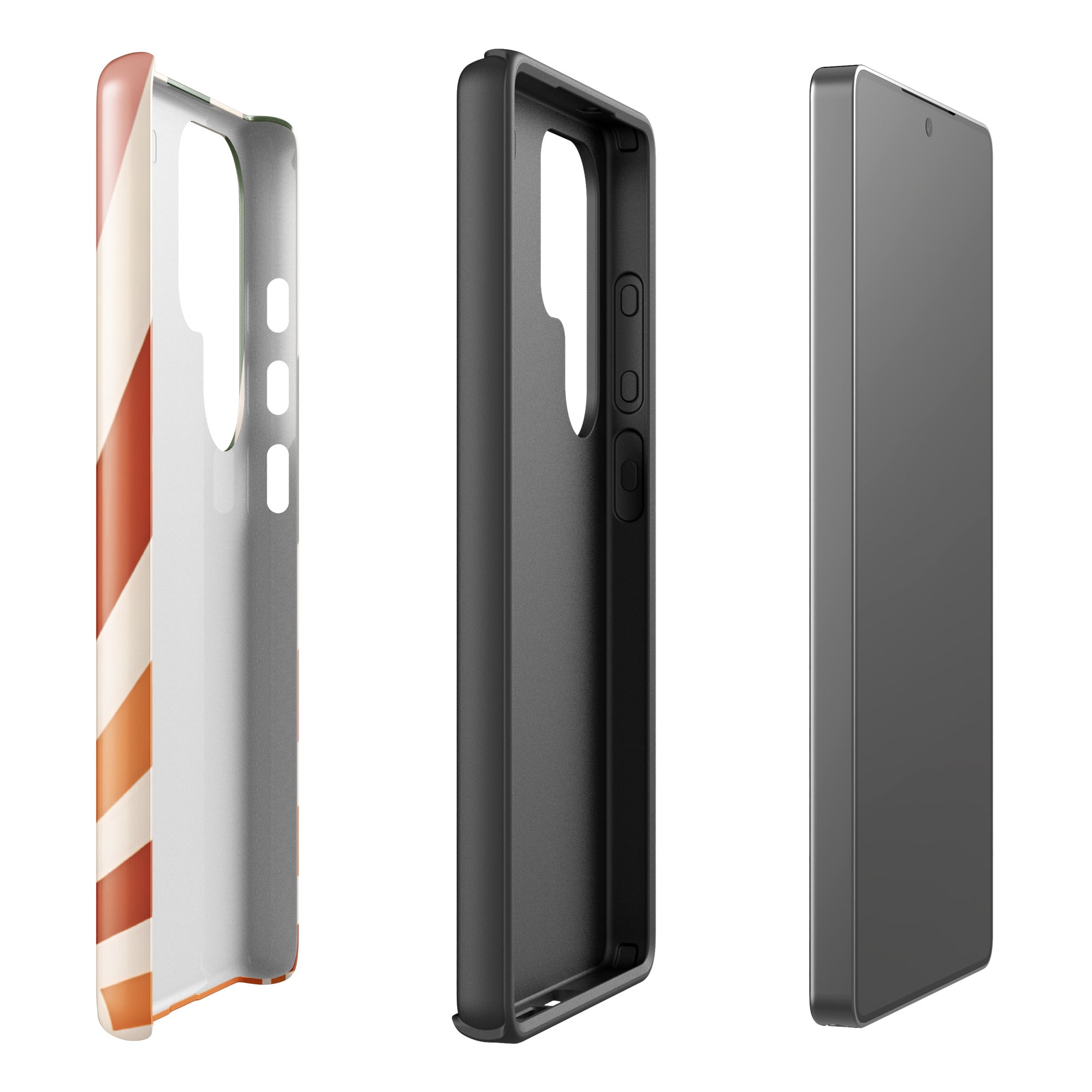 Retro Sunrise Tough Case for Samsung Galaxy S25 Ultra – Dual Layer Protective Phone Case (Glossy or Matte)