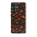 Burnt Orange Filigree Tough Case for Samsung Galaxy S25 Ultra – Dual Layer Protective Phone Case (Glossy or Matte)