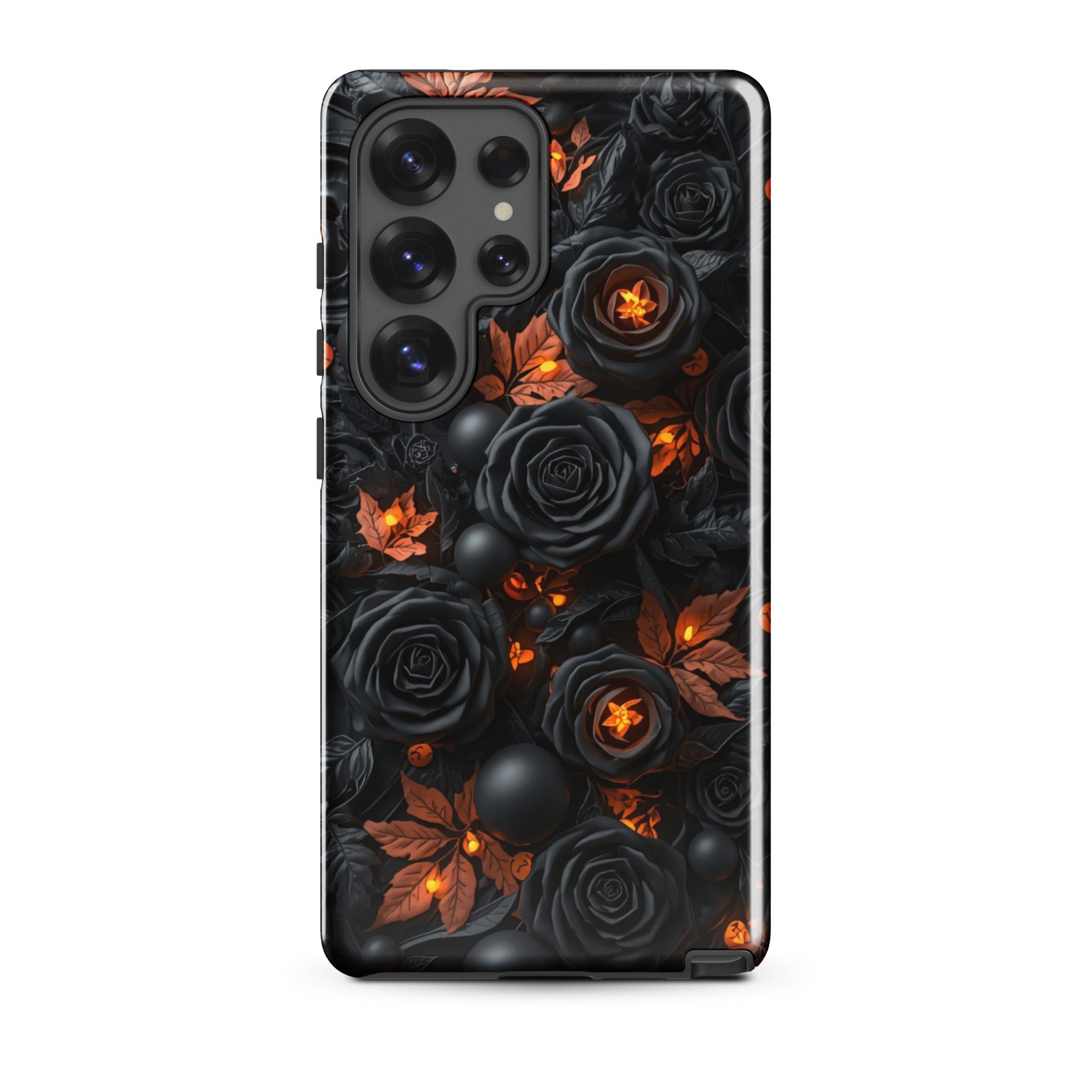 Dark Floral Glow Tough Case for Samsung Galaxy S25 Ultra