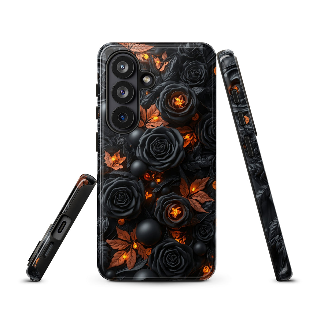 Dark Floral Glow Tough Case for Samsung Galaxy S26
