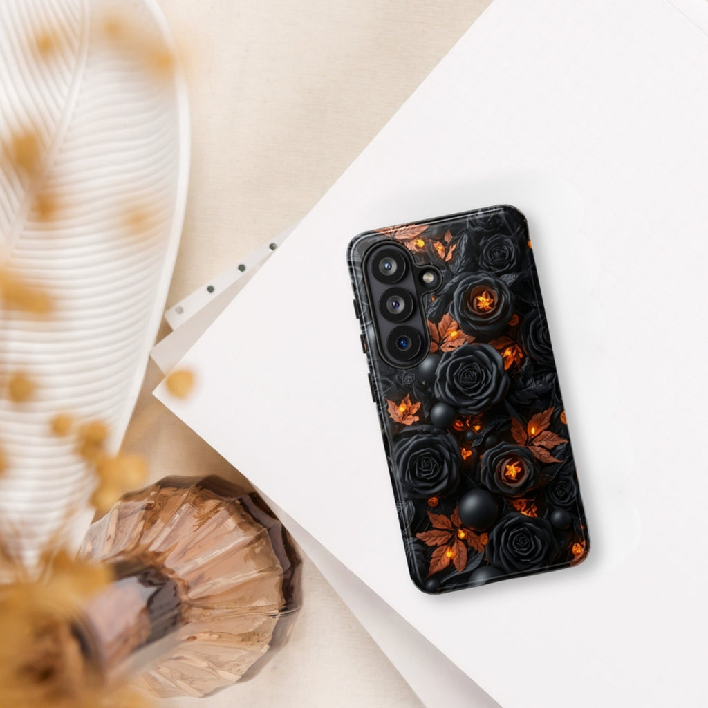 Dark Floral Glow Tough Case for Samsung Galaxy S26