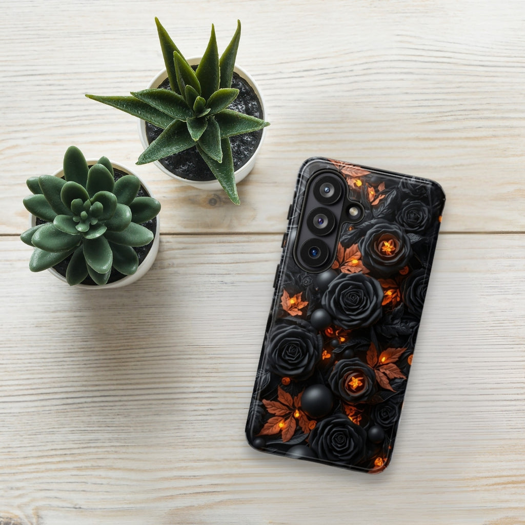Dark Floral Glow Tough Case for Samsung Galaxy S26