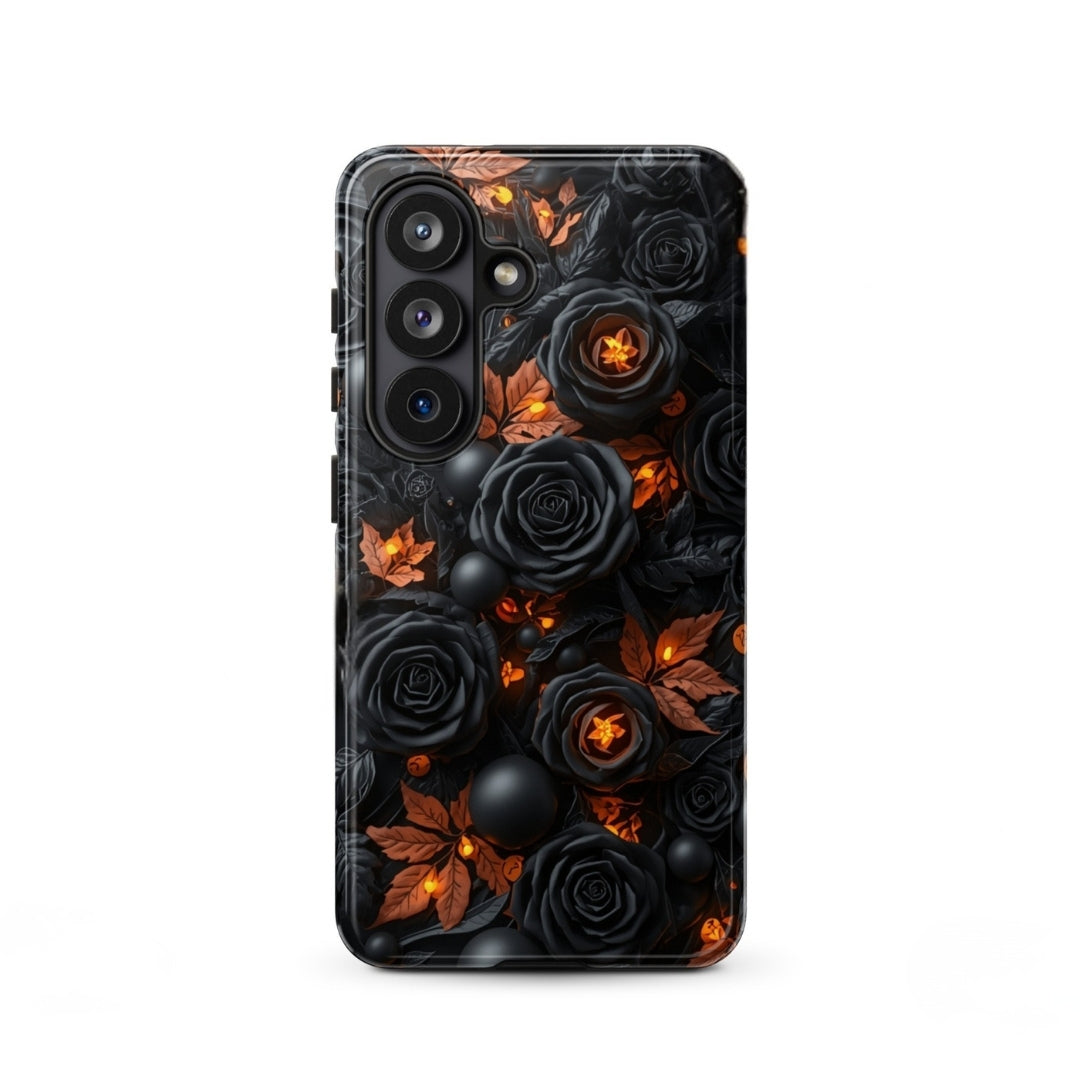 Dark Floral Glow Tough Case for Samsung Galaxy S26