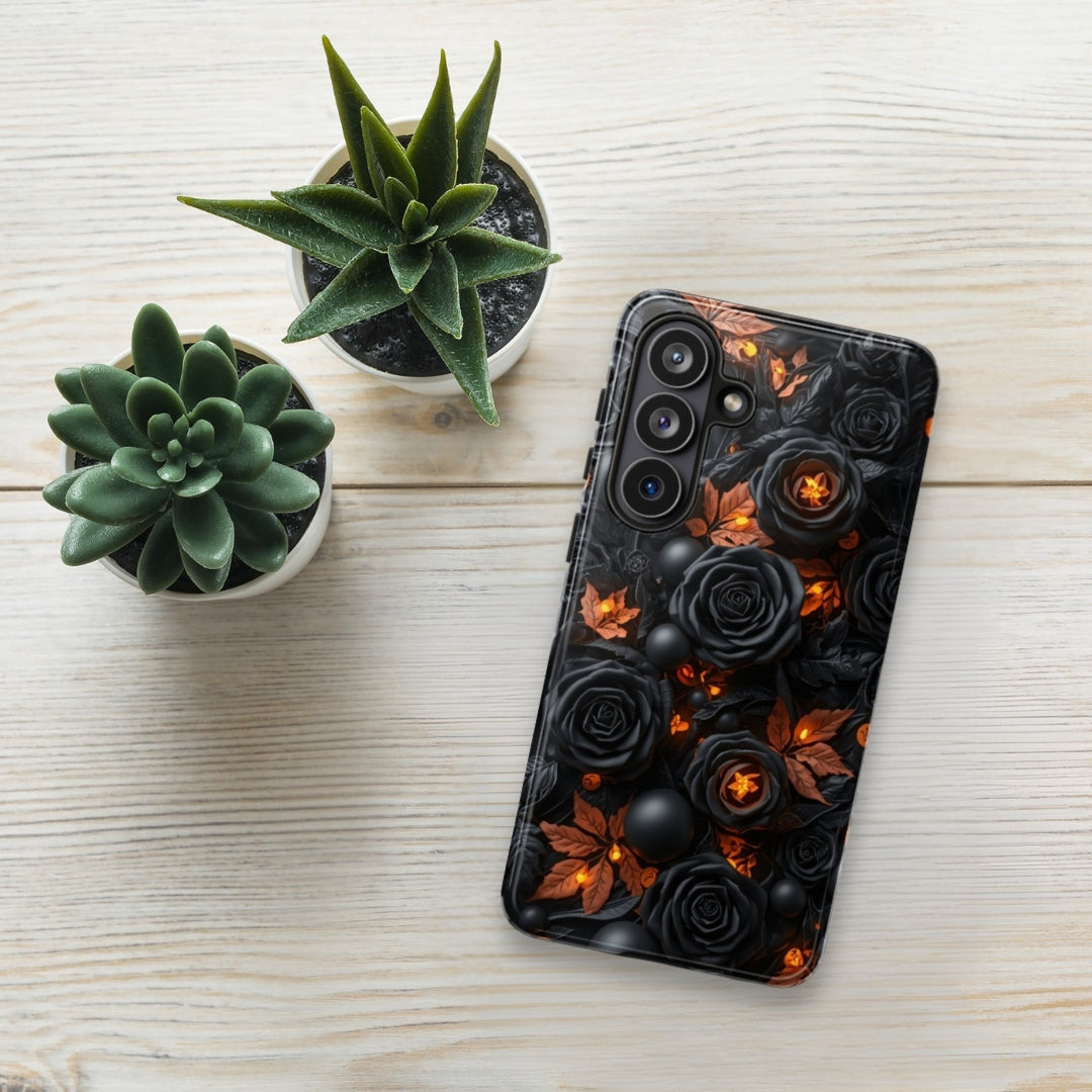 Dark Floral Glow Tough Case for Samsung Galaxy S26 Plus