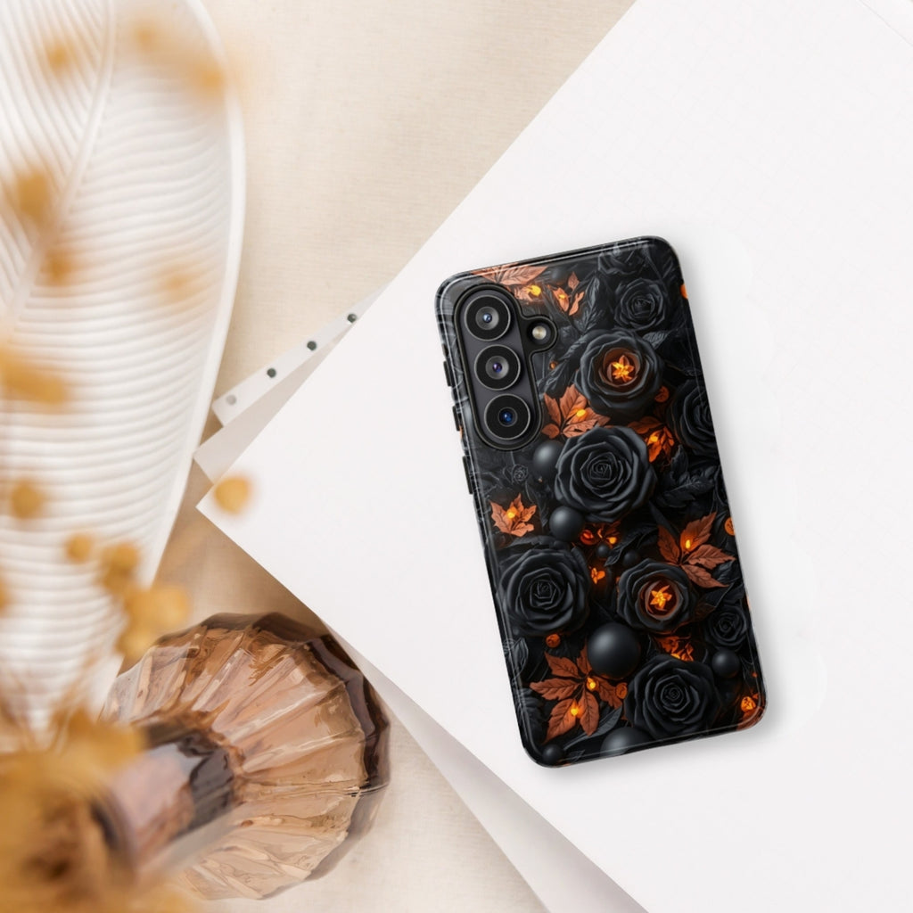Dark Floral Glow Tough Case for Samsung Galaxy S26 Plus