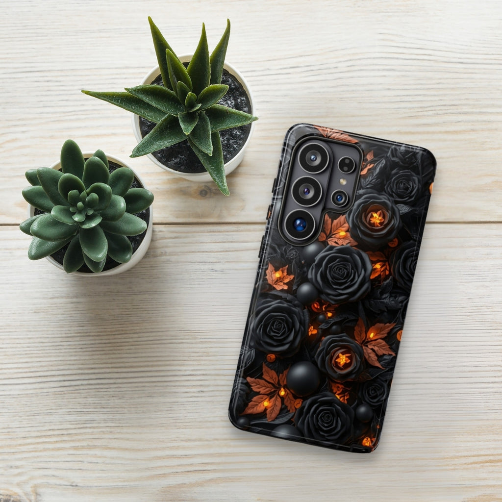 Dark Floral Glow Tough Case for Samsung Galaxy S26 Ultra