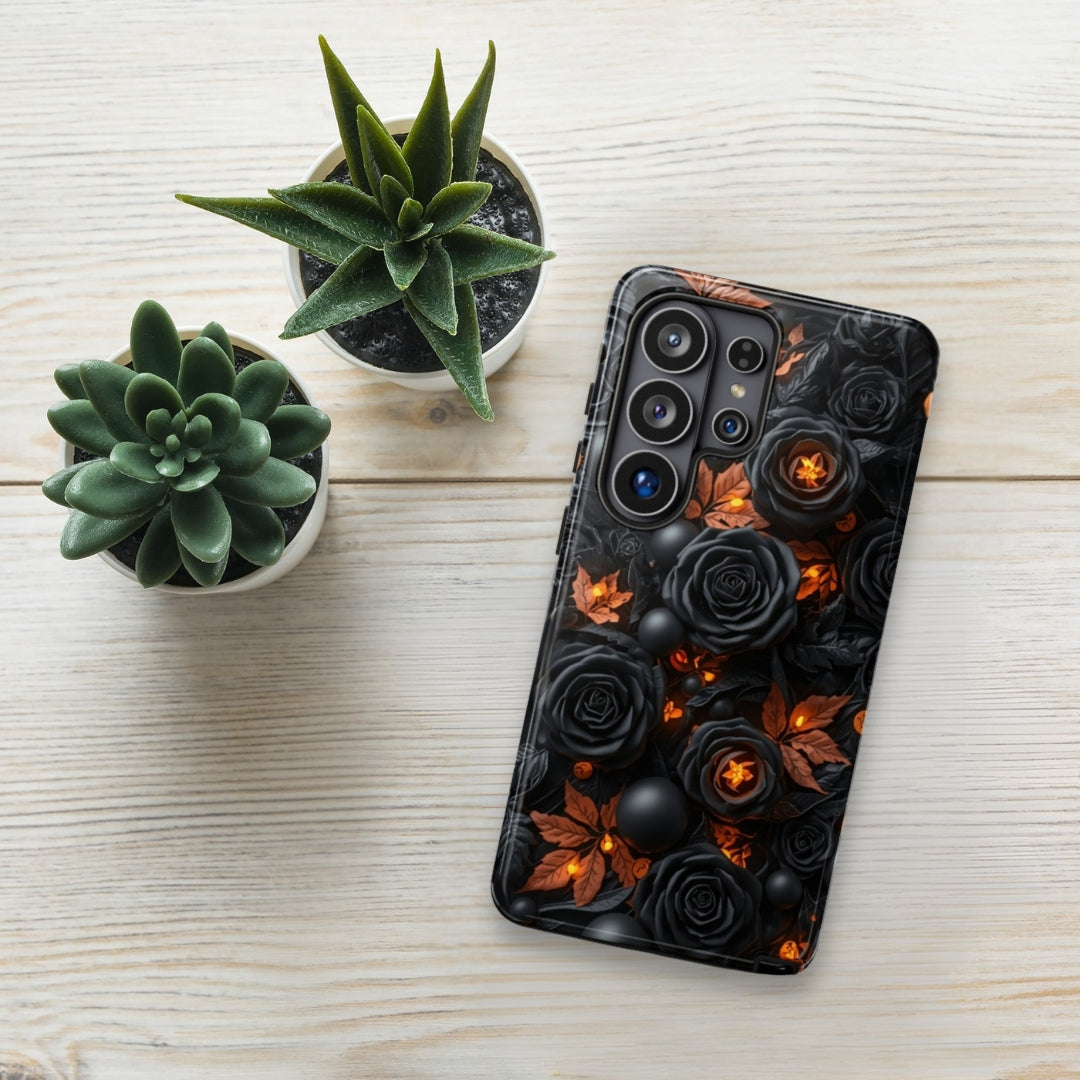 Dark Floral Glow Tough Case for Samsung Galaxy S26 Ultra
